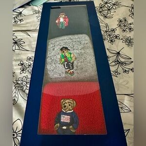 Polo Ralph Lauren Men’s 3-pk Assorted Bear Crew Socks Gift Box